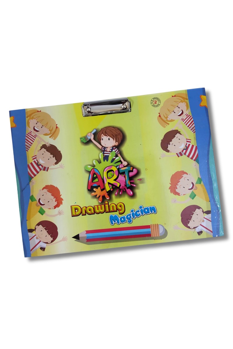 Hi Tech Sales, Excellent Quality Examination Pad || Wooden Drawing Board for Kids/Students, Girls & Boys || Stainless Steel Clip, Plain MDF Hard Board Writing Pad(A3 Size) (Yellow)