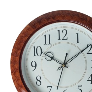 Brown Round wooden type design analog wall clock with black numbers | Silent Sweep Quartz Movement | Decorative Wall Clock for Home, Office, and Living Room | Length-Breadth-Height 30cm x 30cm x 2.2cm Brown Round wooden type design analog wall clock with black numbers | Silent Sweep Quartz Movement | Decorative Wall Clock for Home, Office, and Living Room | Length-Breadth-Height 30cm x 30cm x 2.2cm