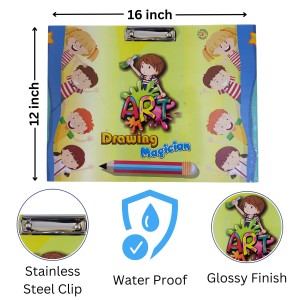 Hi Tech Sales, Excellent Quality Examination Pad || Wooden Drawing Board for Kids/Students, Girls & Boys || Stainless Steel Clip, Plain MDF Hard Board Writing Pad(A3 Size) (Yellow) Hi Tech Sales, Excellent Quality Examination Pad || Wooden Drawing Board for Kids/Students, Girls & Boys || Stainless Steel Clip, Plain MDF Hard Board Writing Pad(A3 Size) (Yellow)