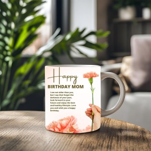 Happy Birthday Mom Printed Customized Coffee Mug – 325 Ml – Birthday Gift for Mom from Daughter or Son – Microwave & Dishwasher Safe Happy Birthday Mom Printed Customized Coffee Mug – 325 Ml – Birthday Gift for Mom from Daughter or Son – Microwave & Dishwasher Safe