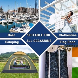 Heavy-Duty Multipurpose Rope | Strong & Durable Nylon/Polypropylene Rope for Outdoor, Camping, and Home Use | 4mm Thickness Heavy-Duty Multipurpose Rope | Strong & Durable Nylon/Polypropylene Rope for Outdoor, Camping, and Home Use | 4mm Thickness