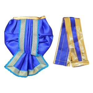 HiTechMart Elegant Laddu Gopal Dress with Patka – Designer Poshak for Bal Gopal/Krishna Idol – Traditional Outfit for Janmashtami, Pooja & Festival Decoration