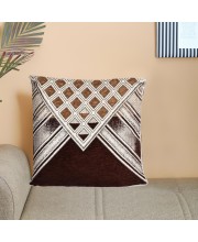 Home Beautiful Brown Microfiber Cushion Cover