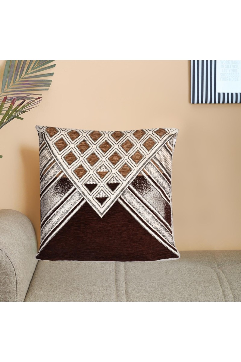 Home Beautiful Brown Microfiber Cushion Cover