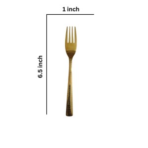 Hitech salesStainless Steel Dinning, Luxury Dinner Fork with Gold Pvd Coating, Set of 2, Length 6.5 inch, Dazzle Design,Daily Use Hitech salesStainless Steel Dinning, Luxury Dinner Fork with Gold Pvd Coating, Set of 2, Length 6.5 inch, Dazzle Design,Daily Use