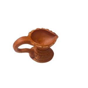 Handcrafted Terracotta Diya Lamp with Decorative Leaf Design – Traditional Indian Oil Lamp for Diwali, Puja, and Home Décor Handcrafted Terracotta Diya Lamp with Decorative Leaf Design – Traditional Indian Oil Lamp for Diwali, Puja, and Home Décor