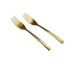 Hitech salesStainless Steel Dinning, Luxury Dinner Fork with Gold Pvd Coating, Set of 2, Length 6.5 inch, Dazzle Design,Daily Use Hitech salesStainless Steel Dinning, Luxury Dinner Fork with Gold Pvd Coating, Set of 2, Length 6.5 inch, Dazzle Design,Daily Use