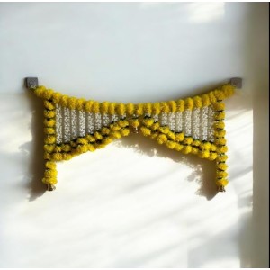 Handmade Artificial Marigold Fluffy Flowers Garland Decoration for Home Wedding Festival Diwali Navratri Party Decor Handmade Artificial Marigold Fluffy Flowers Garland Decoration for Home Wedding Festival Diwali Navratri Party Decor