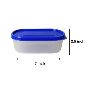 Airtight Kitchen Storage Container, 600ml Capacity, Blue Lid (Set of 2) (7 X 2.5) Airtight Kitchen Storage Container, 600ml Capacity, Blue Lid (Set of 2) (7 X 2.5)
