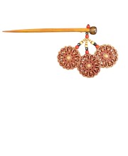 WOODEN Hair Bun Stick – Classic Handmade Wooden Hair Stick for Women & Girls – Natural Wood Hair Pin for Buns, Updos & Hair Styling, Khopar kanta