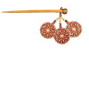WOODEN Hair Bun Stick – Classic Handmade Wooden Hair Stick for Women & Girls – Natural Wood Hair Pin for Buns, Updos & Hair Styling, Khopar kanta