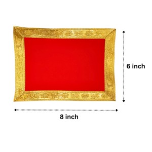 Velvet Pooja Cloth | Bhakti Lehar, Plain Altar Cloth for God Idols, Home Mandir, Temple and Pooja Ghar (8X6) Velvet Pooja Cloth | Bhakti Lehar, Plain Altar Cloth for God Idols, Home Mandir, Temple and Pooja Ghar (8X6)