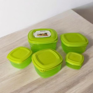 5-Piece Transparent Food Storage Container Set with Airtight Lids – BPA-Free Freezer and Fridge Containers for Vegetables and More 5-Piece Transparent Food Storage Container Set with Airtight Lids – BPA-Free Freezer and Fridge Containers for Vegetables and More