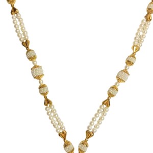 Handmade Golden & White Color Moti Mala/Garland | 15 inch Decorative Haar for God Idol, Temple & Home Décor Handmade Golden & White Color Moti Mala/Garland | 15 inch Decorative Haar for God Idol, Temple & Home Décor