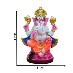 Hi Tech Sales Handcrafted Siddhi Ganesh Idol for Home Decor, Gifting Diwali, Birthday, Festivals (6 x 3 Inches) (Orange) Hi Tech Sales Handcrafted Siddhi Ganesh Idol for Home Decor, Gifting Diwali, Birthday, Festivals (6 x 3 Inches) (Orange)