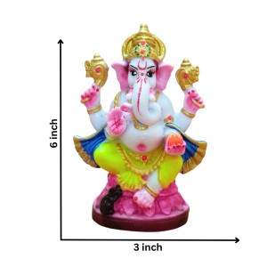 Hi Tech Sales Handcrafted Siddhi Ganesh Idol for Home Decor, Gifting Diwali, Birthday, Festivals (6 x 3 Inches) (Multicolor) Hi Tech Sales Handcrafted Siddhi Ganesh Idol for Home Decor, Gifting Diwali, Birthday, Festivals (6 x 3 Inches) (Multicolor)