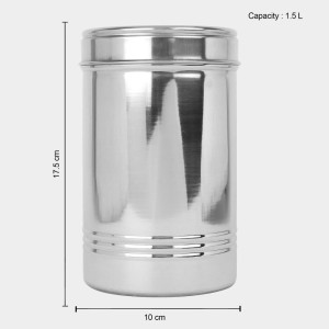 1.5 L Stainless Steel Container, 1 0 X 17.5 cm (Pack of 1) 1.5 L Stainless Steel Container, 1 0 X 17.5 cm (Pack of 1)