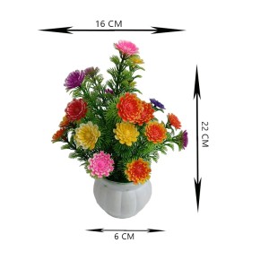 Hitech Artificial Flower Pot Multi Colour Tableware Home Decor Living Room Shop Office Bed Room Washroom & Gift Artificial Plant with Pot Pack of 1 Hitech Artificial Flower Pot Multi Colour Tableware Home Decor Living Room Shop Office Bed Room Washroom & Gift Artificial Plant with Pot Pack of 1