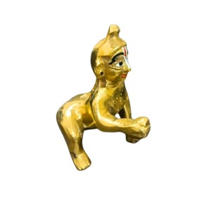 Brass Laddu Gopal Idol Crawling Baby Krishna Murti | Bal Gopal Statue for Home Temple, Puja & Decor Pooja Mandir Brass Laddu Gopal Idol Crawling Baby Krishna Murti | Bal Gopal Statue for Home Temple, Puja & Decor Pooja Mandir