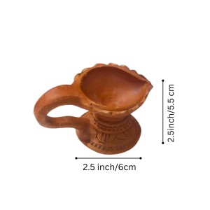 Handcrafted Terracotta Diya Lamp with Decorative Leaf Design – Traditional Indian Oil Lamp for Diwali, Puja, and Home Décor Handcrafted Terracotta Diya Lamp with Decorative Leaf Design – Traditional Indian Oil Lamp for Diwali, Puja, and Home Décor