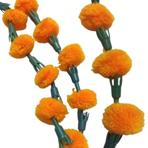 Hitech Sales 10 Woolen Artificial Long Marigold Fluffy Flower Garland Strings for Home Decoration, Pooja Mandir Decor Genda Phool for Wedding and Festivals, Diwali (40 inch) (Orange) Hitech Sales 10 Woolen Artificial Long Marigold Fluffy Flower Garland Strings for Home Decoration, Pooja Mandir Decor Genda Phool for Wedding and Festivals, Diwali (40 inch) (Orange)