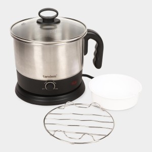 Tandem1.2 L Plastic and Steel Kettle, Plastic and Stainless Steel, 22 X 17.9 X 9.5 cm (Pack of 1) Tandem1.2 L Plastic and Steel Kettle, Plastic and Stainless Steel, 22 X 17.9 X 9.5 cm (Pack of 1)