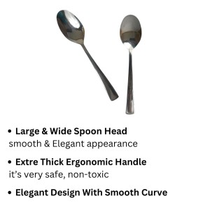 Hitech Sales Stainless Steel Set of 6,18 cm Long,Spoons for Home & Kitchen,Dinning Tableware Gift for House Warming,6 Pieces Spoons Silver Imperial Design Hitech Sales Stainless Steel Set of 6,18 cm Long,Spoons for Home & Kitchen,Dinning Tableware Gift for House Warming,6 Pieces Spoons Silver Imperial Design