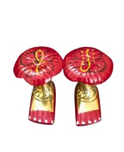 Traditional Brass Charan Paduka Set with Plate | Auspicious Puja Item for Mandir, Worship & Religious Rituals Home Temple, Puja & Spiritual Decor Traditional Brass Charan Paduka Set with Plate | Auspicious Puja Item for Mandir, Worship & Religious Rituals Home Temple, Puja & Spiritual Decor