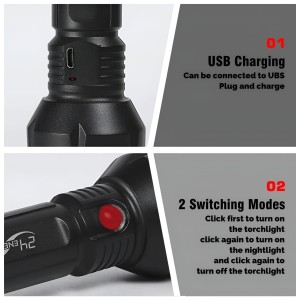 HiTechMart 24 Energy Rechargeable Led Torch with Dual Mode Night Lamp/Torch 8 hrs Flood Lamp Emergency Light (Black) HiTechMart 24 Energy Rechargeable Led Torch with Dual Mode Night Lamp/Torch 8 hrs Flood Lamp Emergency Light (Black)