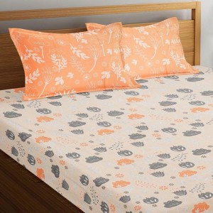 Hitech Sales Orange Cotton Double Bedsheet | Soft, Durable & Fade-Resistant | Ideal for Double Bed | Easy Care & Washable Hitech Sales Orange Cotton Double Bedsheet | Soft, Durable & Fade-Resistant | Ideal for Double Bed | Easy Care & Washable