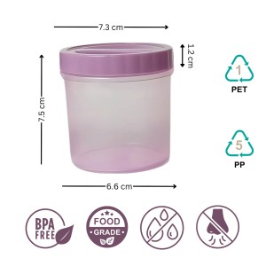 Airtight Plastic Container with Lid 250 ml (Set of 4) Plain | Multipurpose Storage & Grocery Containers. (Pink) Airtight Plastic Container with Lid 250 ml (Set of 4) Plain | Multipurpose Storage & Grocery Containers. (Pink)