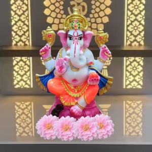 Hi Tech Sales Handcrafted Siddhi Ganesh Idol for Home Decor, Gifting Diwali, Birthday, Festivals (6 x 3 Inches) (Orange) Hi Tech Sales Handcrafted Siddhi Ganesh Idol for Home Decor, Gifting Diwali, Birthday, Festivals (6 x 3 Inches) (Orange)