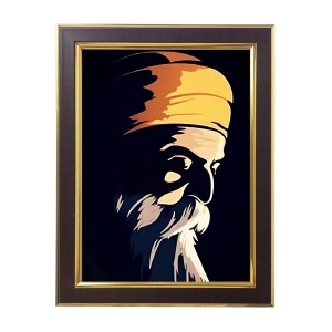 Hitech Sales Rectangular Guru Nanak Printed Photo Frame - Ideal for Pooja Room Décor & Gifting (7 x 9 inches, Brown) Hitech Sales Rectangular Guru Nanak Printed Photo Frame - Ideal for Pooja Room Décor & Gifting (7 x 9 inches, Brown)