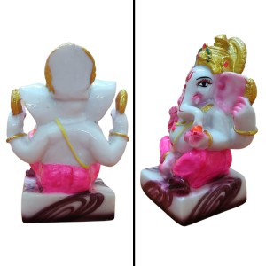 Hi Tech Sales Handcrafted Siddhi Ganesh Idol for Home Decor, Gifting Diwali, Birthday, Festivals (5 x 3 Inches) (Pink)