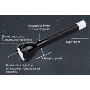 Portable and Lightweight Rechargeable 100w Laser LED Power Torch Light 27cm Platinum 25W COB, 2X 3.7V 1200mAh Li-ion Batteries, 5V Adaptor, Durable and Bright, Ideal for Indoor and Outdoor Use Portable and Lightweight Rechargeable 100w Laser LED Power Torch Light 27cm Platinum 25W COB, 2X 3.7V 1200mAh Li-ion Batteries, 5V Adaptor, Durable and Bright, Ideal for Indoor and Outdoor Use