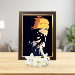 Hitech Sales Rectangular Guru Nanak Printed Photo Frame - Ideal for Pooja Room Décor & Gifting (7 x 9 inches, Brown) Hitech Sales Rectangular Guru Nanak Printed Photo Frame - Ideal for Pooja Room Décor & Gifting (7 x 9 inches, Brown)
