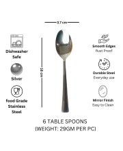 Hitech Sales Stainless Steel Set of 6,18 cm Long,Spoons for Home & Kitchen,Dinning Tableware Gift for House Warming,6 Pieces Spoons Silver Imperial Design Hitech Sales Stainless Steel Set of 6,18 cm Long,Spoons for Home & Kitchen,Dinning Tableware Gift for House Warming,6 Pieces Spoons Silver Imperial Design