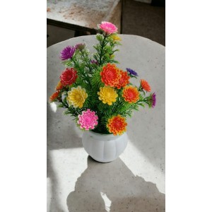 Hitech Artificial Flower Pot Multi Colour Tableware Home Decor Living Room Shop Office Bed Room Washroom & Gift Artificial Plant with Pot Pack of 1 Hitech Artificial Flower Pot Multi Colour Tableware Home Decor Living Room Shop Office Bed Room Washroom & Gift Artificial Plant with Pot Pack of 1