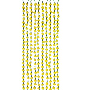 Hitech Sales 10 Woolen Artificial Long Marigold Fluffy Flower Garland Strings for Home Decoration, Pooja Mandir Decor Genda Phool for Wedding and Festivals, Diwali (40 inch) (Yellow) Hitech Sales 10 Woolen Artificial Long Marigold Fluffy Flower Garland Strings for Home Decoration, Pooja Mandir Decor Genda Phool for Wedding and Festivals, Diwali (40 inch) (Yellow)