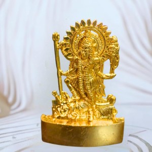 Antique Gold Metal Statue Maa Kaali Idol Showpiece for Home & Office | Hindu Goddess Decorative Murti for Puja & Mandir Office Table Showpiece (6.5cm) Antique Gold Metal Statue Maa Kaali Idol Showpiece for Home & Office | Hindu Goddess Decorative Murti for Puja & Mandir Office Table Showpiece (6.5cm)