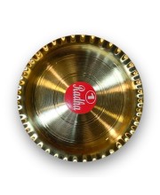 Small BHOG Plate Or Thala Brass Metal for Home,Office and Temple Puja Radha Small BHOG Plate Or Thala Brass Metal for Home,Office and Temple Puja Radha