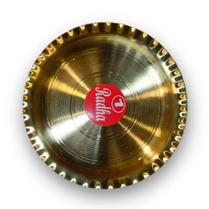 Small BHOG Plate Or Thala Brass Metal for Home,Office and Temple Puja Radha Small BHOG Plate Or Thala Brass Metal for Home,Office and Temple Puja Radha