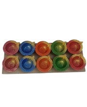 Pack of 10 Decorative Clay Diyas for Diwali – Hand-Painted Multicolor Traditional Oil Lamps – Festival Home Decor with Om Design – Eco-Friendly Diya Set for Pooja, Gifts & Celebrations Pack of 10 Decorative Clay Diyas for Diwali – Hand-Painted Multicolor Traditional Oil Lamps – Festival Home Decor with Om Design – Eco-Friendly Diya Set for Pooja, Gifts & Celebrations