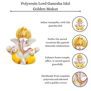 HiTechMart Lord Ganesha Mini Idol for Home, Office, Cardashboard – Divine Hindu God Ganpati Murti for Puja, Decor & Gifting – Vastu & Spiritual Blessings HiTechMart Lord Ganesha Mini Idol for Home, Office, Cardashboard – Divine Hindu God Ganpati Murti for Puja, Decor & Gifting – Vastu & Spiritual Blessings