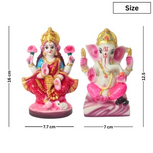 Laxmi Ganesh Murti Idol with Free Stickers by Hi Tech Sales | Hindu Goddess Lakshmi & Lord Ganesha Statue for Puja, Temple, Home & Office Decor | Diwali Festival Spiritual Gift Laxmi Ganesh Murti Idol with Free Stickers by Hi Tech Sales | Hindu Goddess Lakshmi & Lord Ganesha Statue for Puja, Temple, Home & Office Decor | Diwali Festival Spiritual Gift