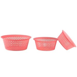Hitech Home One Desire Pink Plastic Basket (Set of 3) Hitech Home One Desire Pink Plastic Basket (Set of 3)