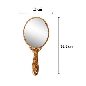 Makeup Plastic Portable Hand Mirror | Compact Handheld Mirror for Travel, Beauty, and Daily Use (Brown) Makeup Plastic Portable Hand Mirror | Compact Handheld Mirror for Travel, Beauty, and Daily Use (Brown)