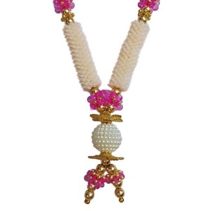 Hitech Sales Artificial Pearl and Bead Decorative Garland Mala for Pooja, Mandir, Home Decor, and Festivals | Multicolor Design with Pendant Hanging