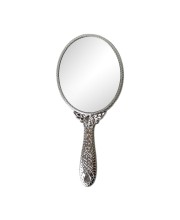 Makeup Plastic Portable Hand Mirror | Compact Handheld Mirror for Travel, Beauty, and Daily Use (Silver) Makeup Plastic Portable Hand Mirror | Compact Handheld Mirror for Travel, Beauty, and Daily Use (Silver)