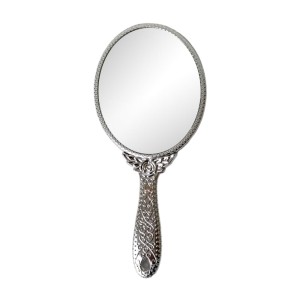 Makeup Plastic Portable Hand Mirror | Compact Handheld Mirror for Travel, Beauty, and Daily Use (Silver) Makeup Plastic Portable Hand Mirror | Compact Handheld Mirror for Travel, Beauty, and Daily Use (Silver)